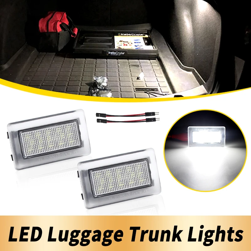 2 قطعة LED الداخلية مجاملة Footwell الباب ضوء الأمتعة جذع مصباح Canbus ل تسلا نموذج 3 17-20 S 12-20X16-20 اكسسوارات السيارات