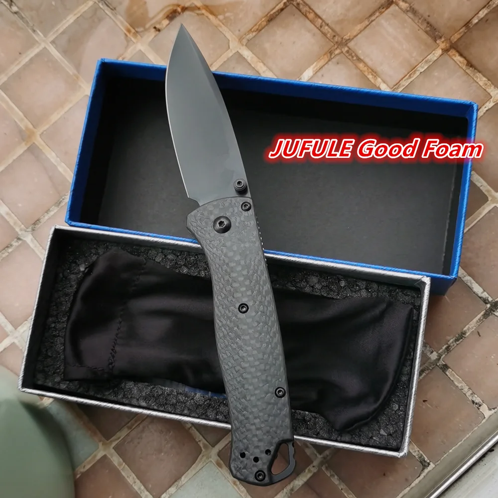 

JUFULE Best Foam 535-3 Ball Bearing Mark S90V Blade Carbon Fiber Handle Folding Pocket Survival EDC Tool Camp Hunt Outdoor Knife