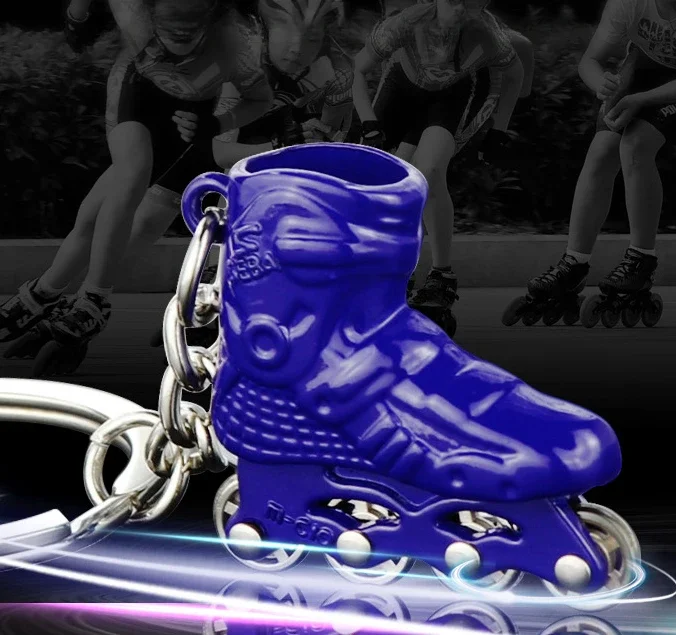 

Skating Boots Keychains For Men Roller Skates KeyRing Jewelry Fashion Skates Gift