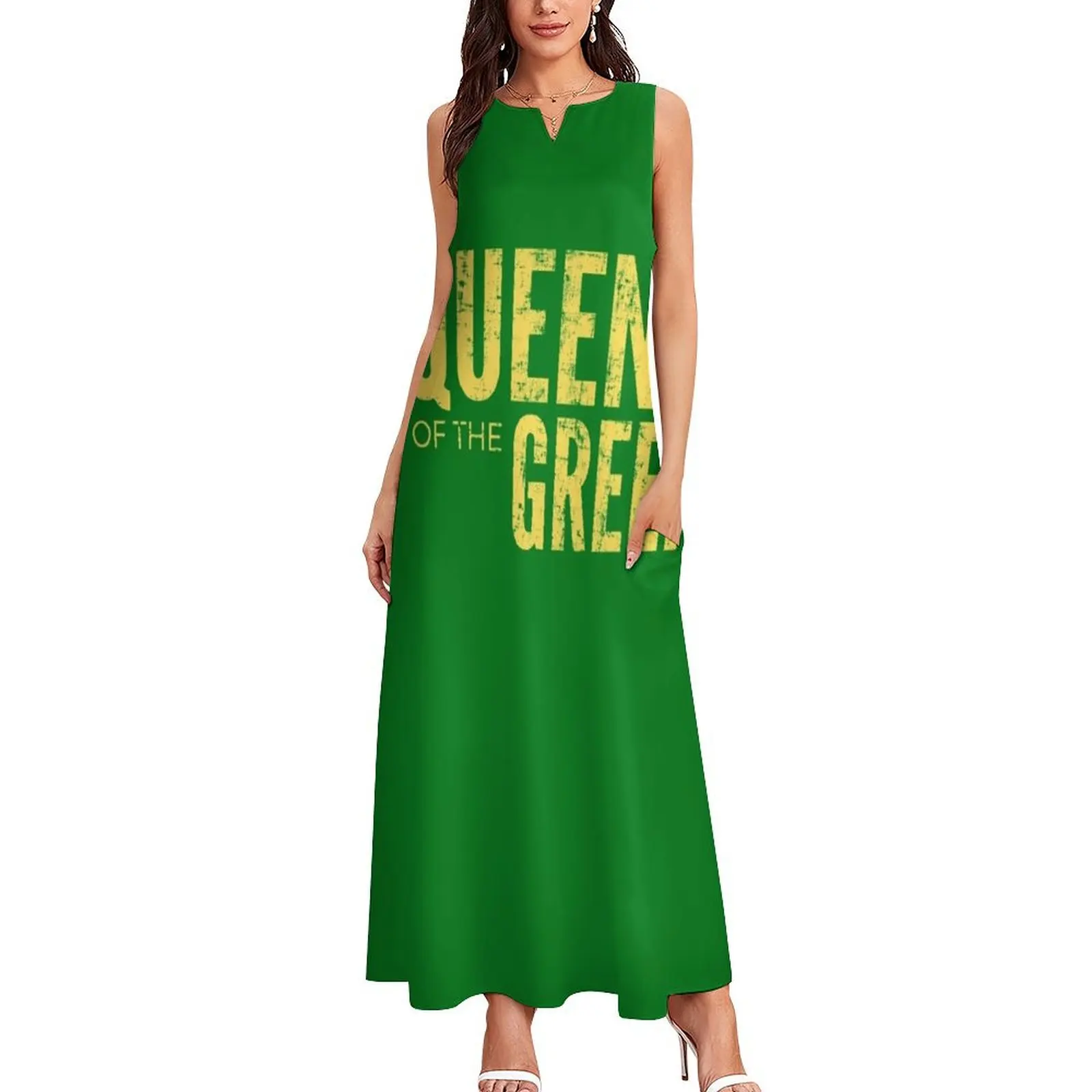 تي شيرت Queen Of The Green Golf هدية مثالية لمحبي الجولف فستان طويل فستان نسائي طويل فساتين العروس