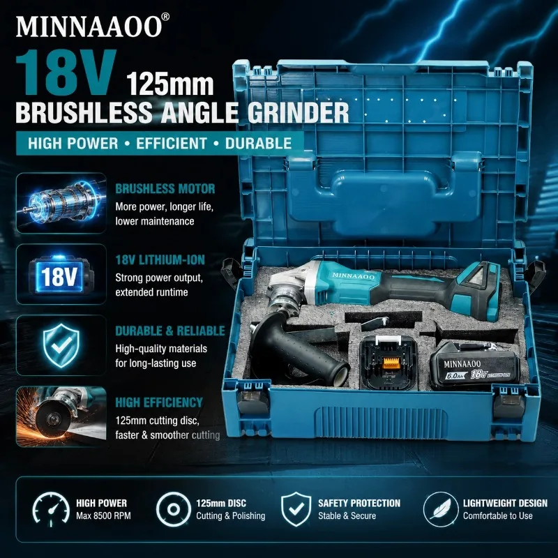 MINNAAOO 18V 6.0Ah Battery Pack Lithium Ion Rechargeable Battery For Cordless Power Tools High Performance