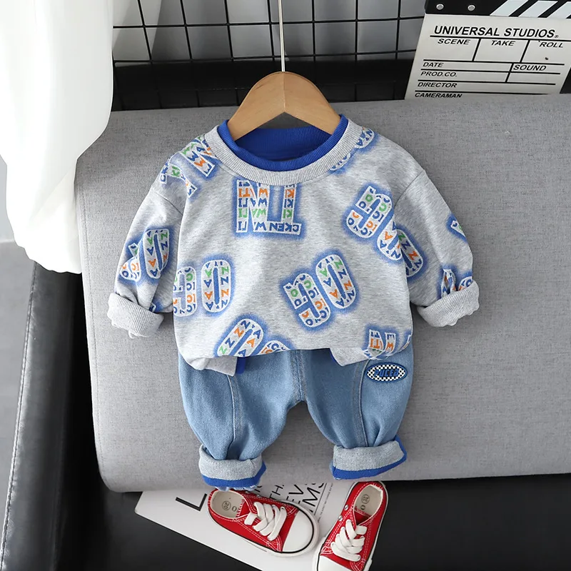 

Spring Autumn Fashion Baby Girl Clothes Suit Children Boys Letter T-Shirt Pants 2Pcs/Sets Toddler Casual Costume Kids Tracksuits
