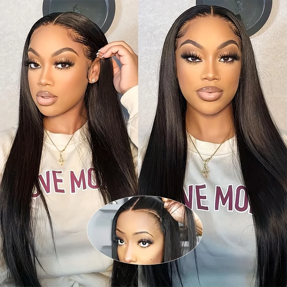 40 بوصة 13x6 HD العظام مستقيم الدانتيل الجبهة الباروكات شعر الإنسان 13x4 البرازيلي شفافة الدانتيل الباروكة الأمامية للنساء الشعر preplucked