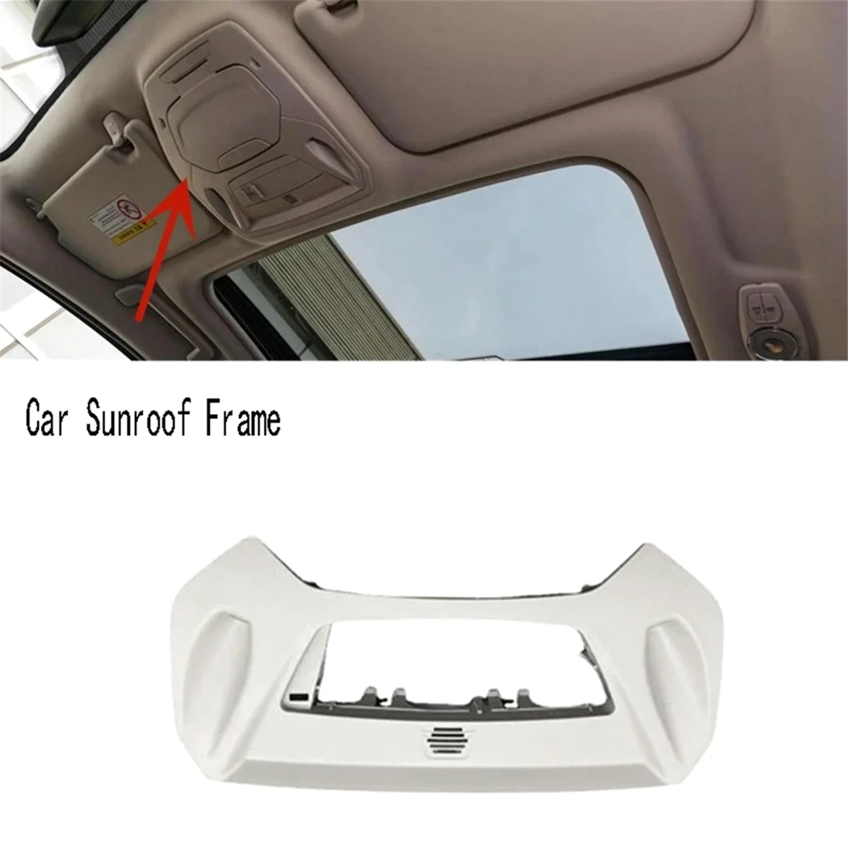 Car Sunroof Switch Frame Roof Console Panel Frame Trim for Ford Focus Mk3 2012-2018