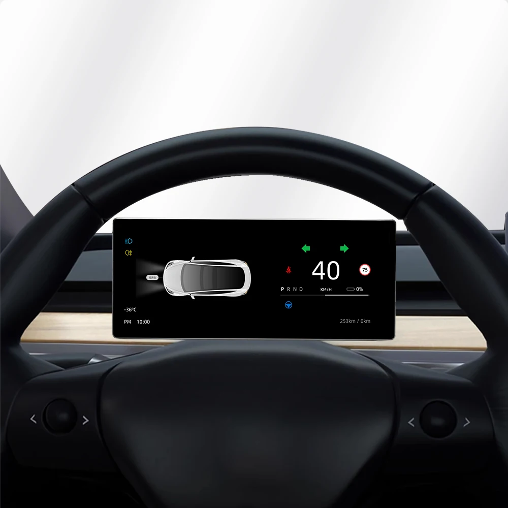 Head Up Display Dashboard, painel de instrumentos, velocímetro Culster, HUD Touch Screen para o modelo 3 Y, 9"