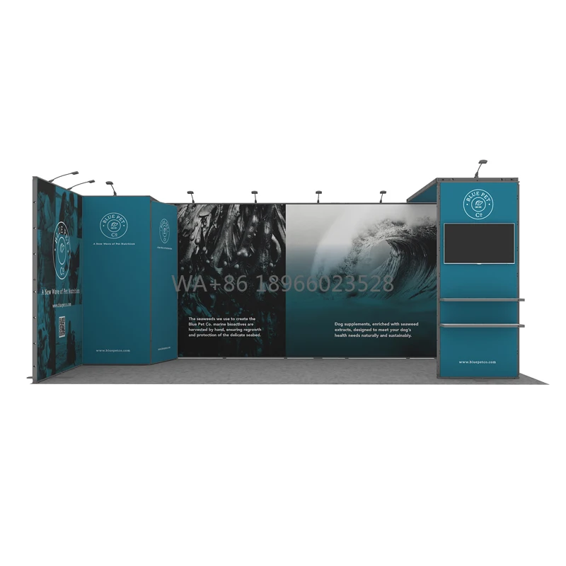 3X6 Aluminum  Modern Modular Event Trade Show Booth Expo Display Exhibition Stand 10x10 ft Popular Booths Display Stand