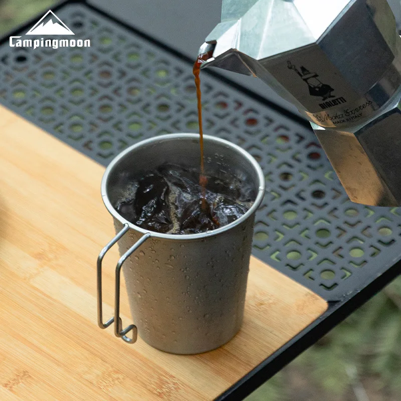 S520 Summer New Stainless Steel Ice Cup for Camping, Hiking, Home Coffee & Beverage Mixing - 304 Material with Measuring Scale