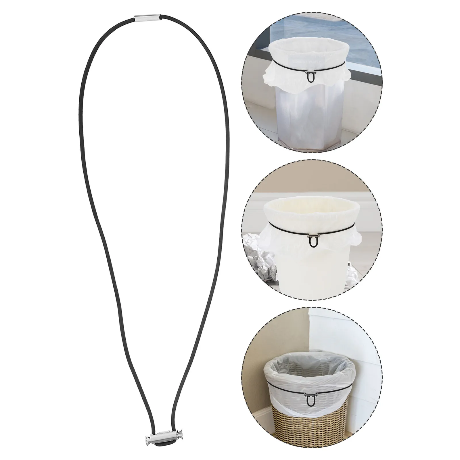 3Pcs Adjustable Elastic Trash Can Bands Multipurpose Rubber Straps for Securing Garbage Bags Camping Outdoor Use Strong Rubber
