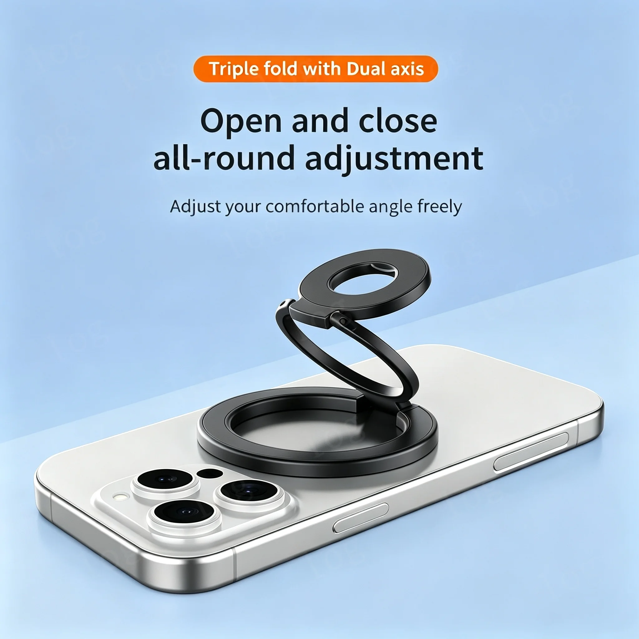 Novo Suporte Magnético Dupla Face 2026 para Celular Magsafe com Ímã Forte, Suporte Dobrável de Mesa para iPhone 17 16 15 Pro/Plus