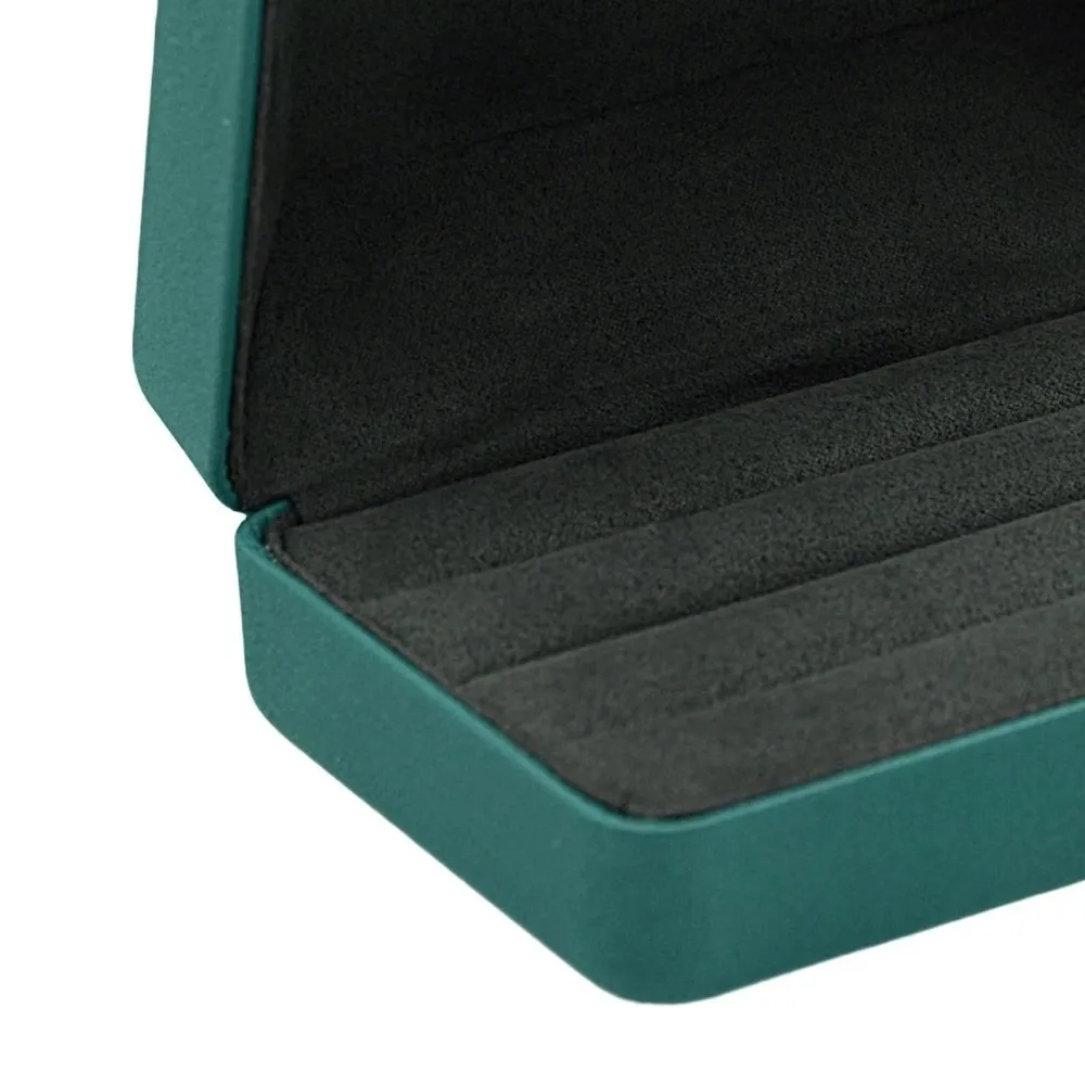 Portable Velvet Ring Organizer Box Stackable Design Exquisite Jewelry Display Case PU Leather Mini Ring Box Travel Storage
