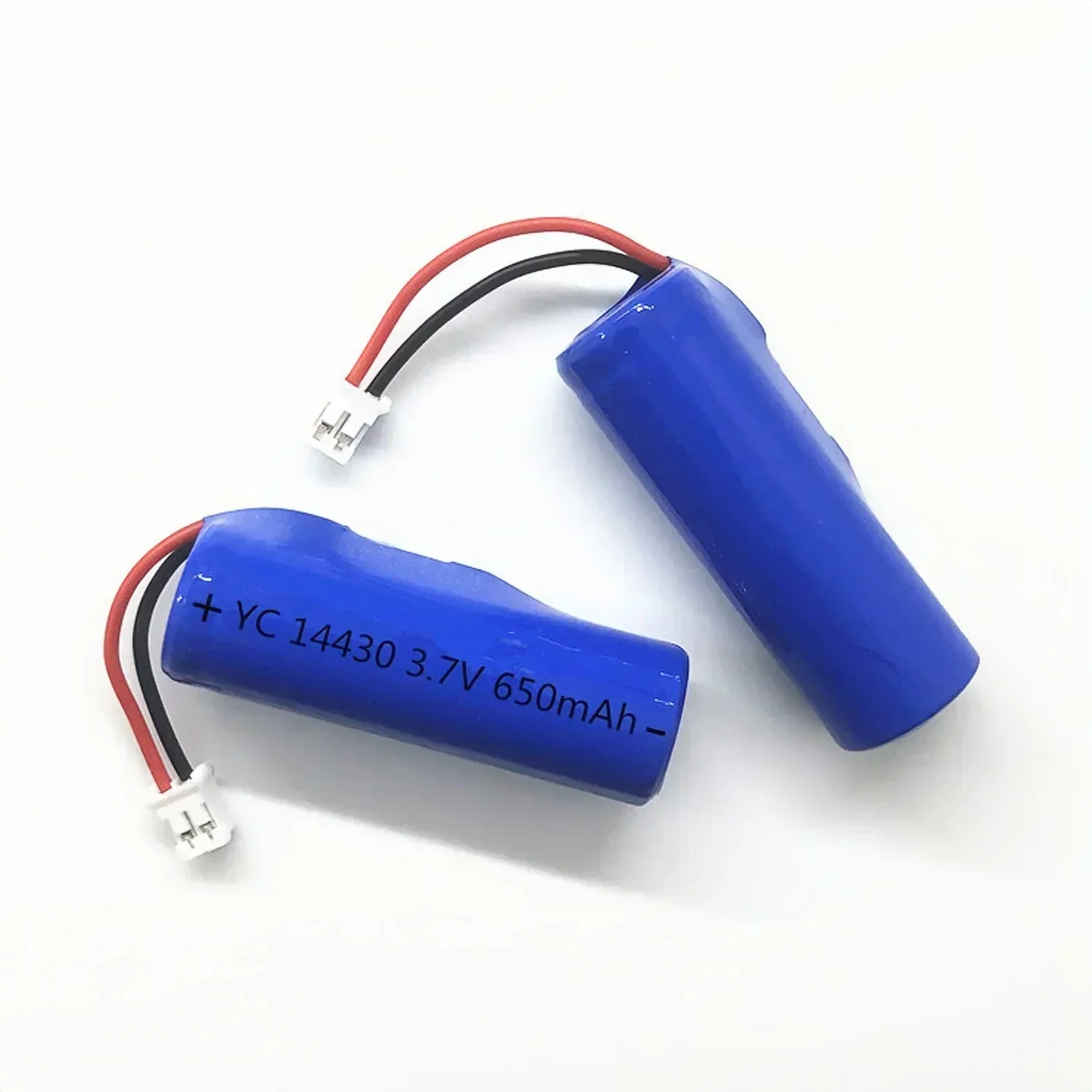 14430 Rechargeable Lithium Battery with Connector Wires 3.7V 650mAh USB Charging Cable for Radio Speaker Headlamp Walkie talkie