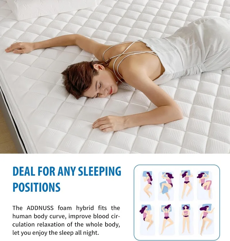 Full Mattresses,Hybrid 12 Inch Full Mattress in a Box,Memory Foam & Individually Pocket Spring for Pain Relief