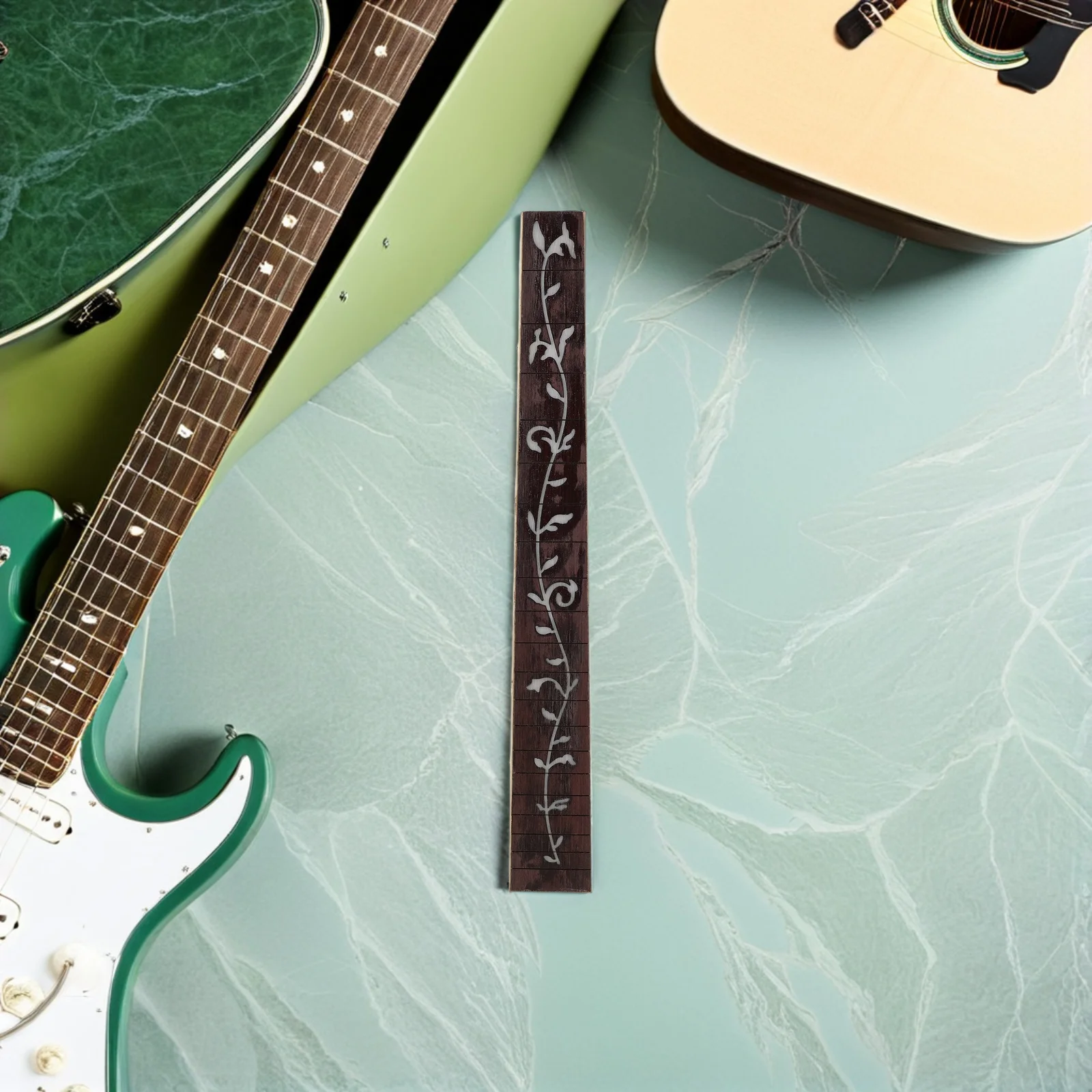 

41-Inch Wood Acoustic Guitar Fretboard 20 Frets Folk Guitar Neck Replacement Part For Practice Performance Accessory