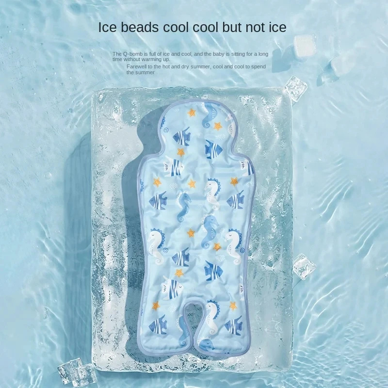 Baby Stroller Sleep Cushion For Summer Cooling Pad Ice Bead Gel Breathable Pads Baby Kids Comfortable Rest Bed Pad Cooler Mat