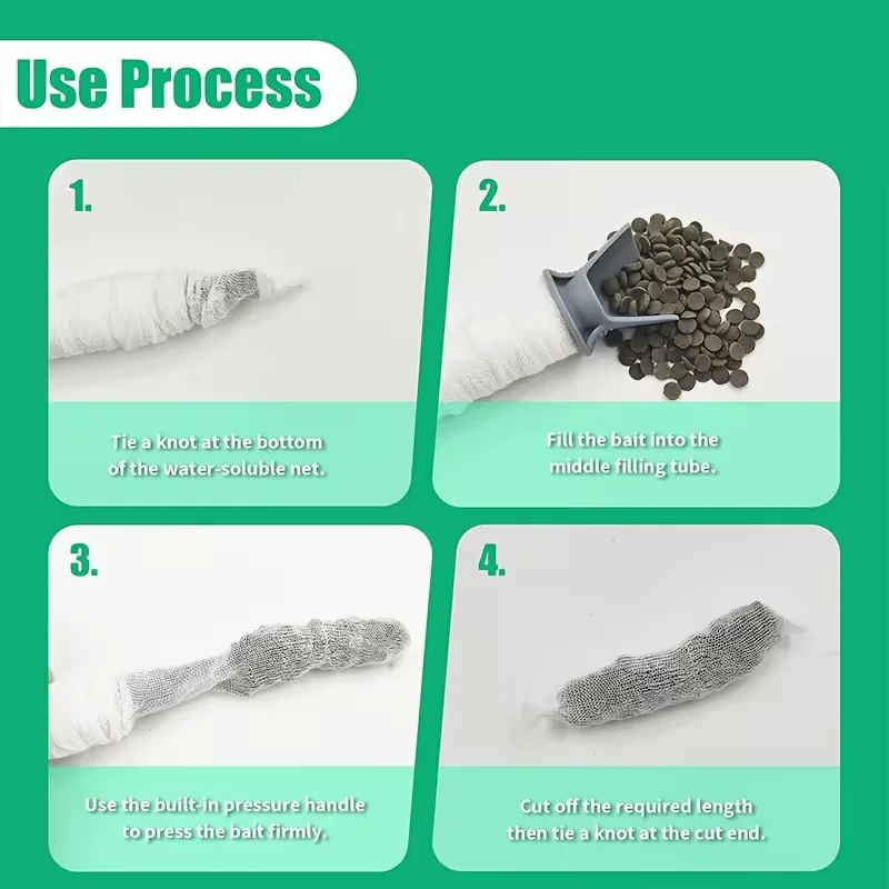 1pc PVC Water-Soluble Fishing Net for Long-Distance Bait Casting - Bottom-Sinking Fishing Gear 3 Sizes 18/25/37mm) for Wild/Lake