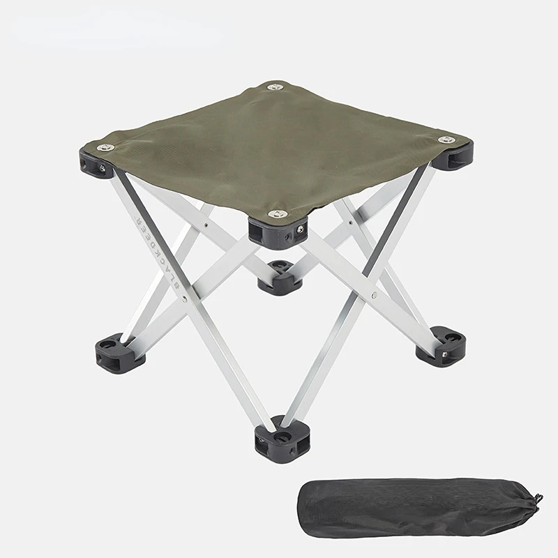 Portable Folding Camping Chair Foldable Stool Black Small Aluminum Oxford Seat Outdoor for Fishing hiking Travel