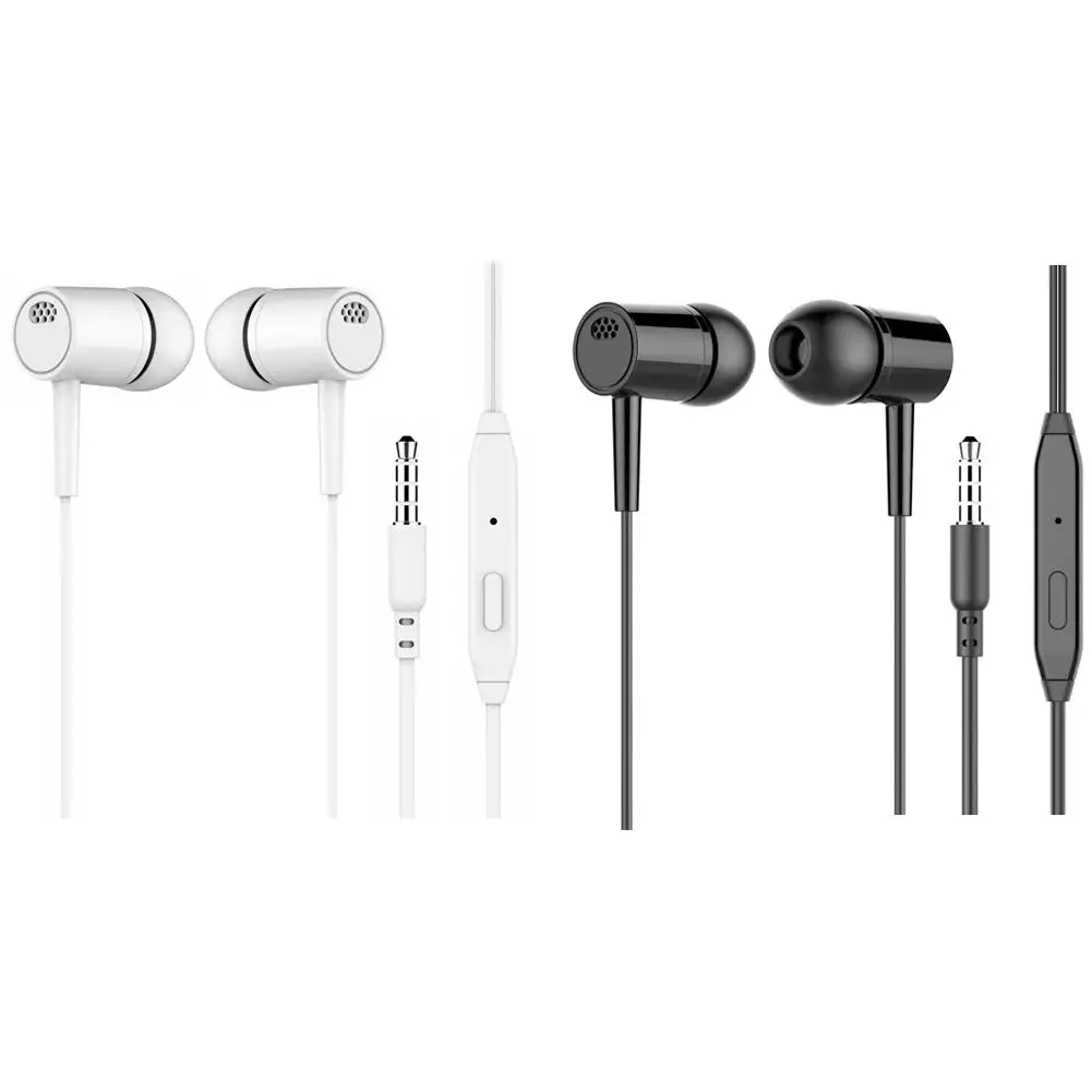 In-Ear fone de ouvido com microfone, alta qualidade Earbuds, 2 cores opcionais, 3,5mm, acessórios, Q5U9