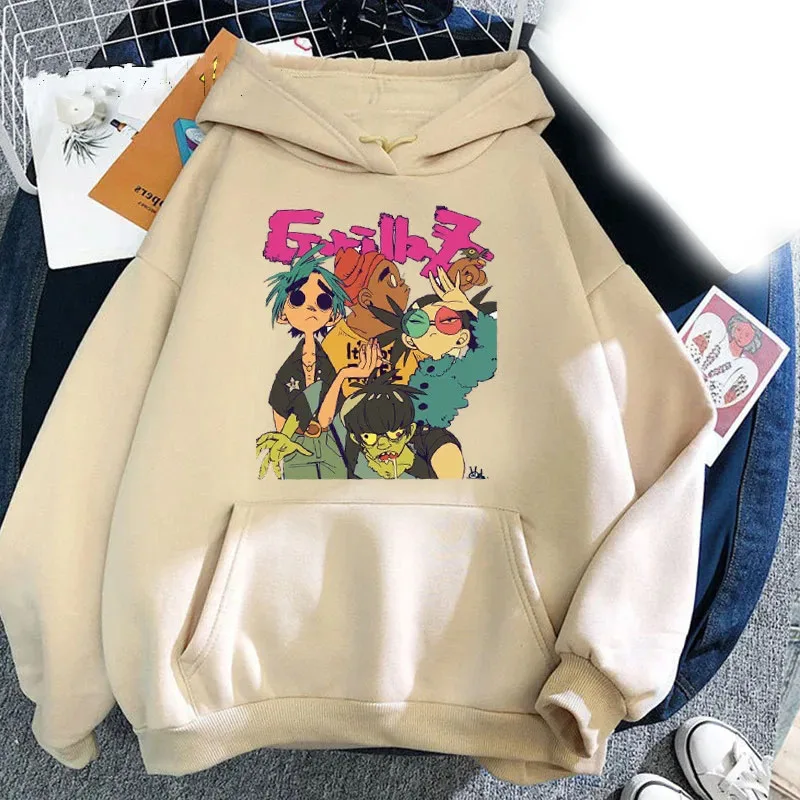 New Band Gorillaz Men's Hoodie Men's and Women's Fashion Simple Long sleeved Pullover Street Trend Harajuku Large Y2k Sweatshirt