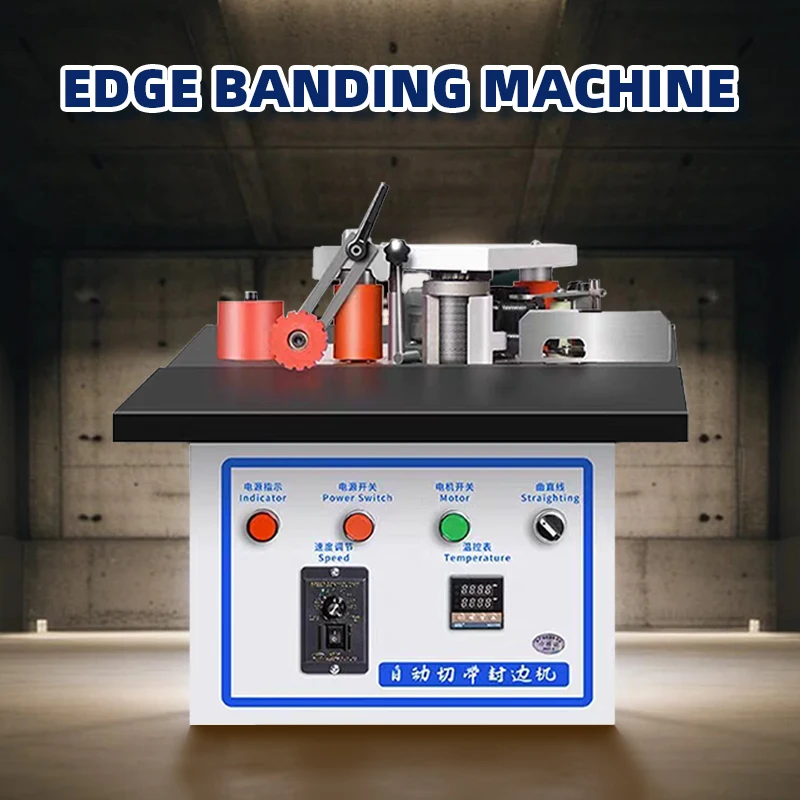 Electric Edge Banding Machine Woodworking Mini Manual Wood Cutting PVC Curved Straight Edge Machine Automatic Banding Machine