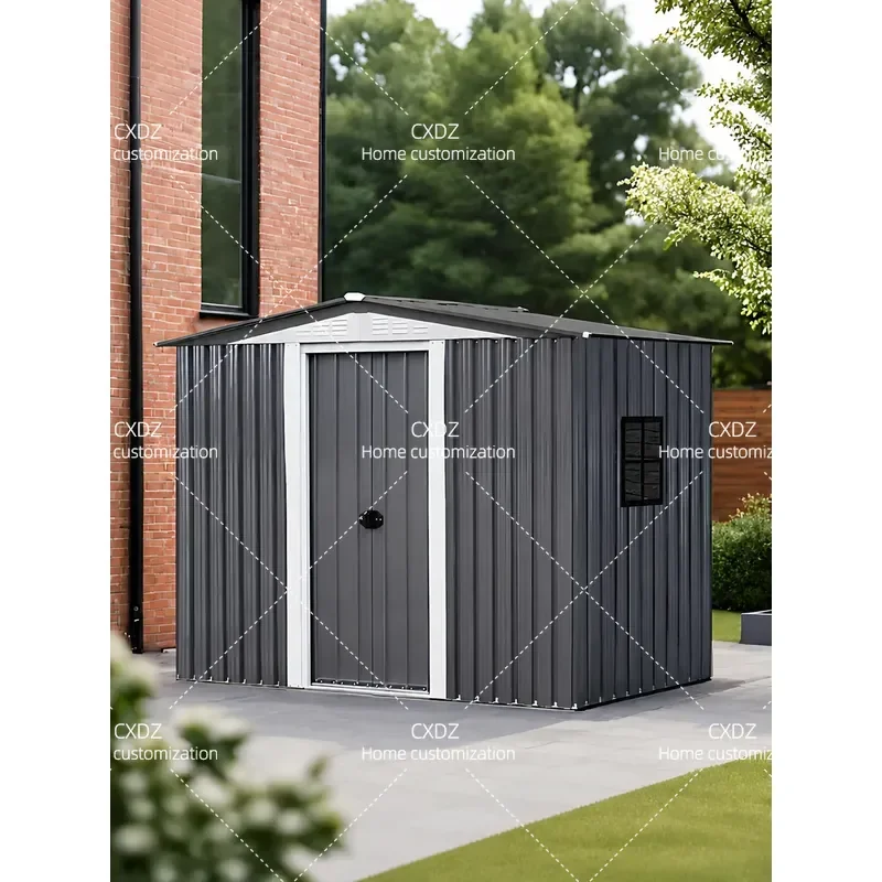Outdoor Mobile Kitchen Garden Storage Shed Simple Tool Room Courtyard Warehouse Combination Hut Tin Room for Yard