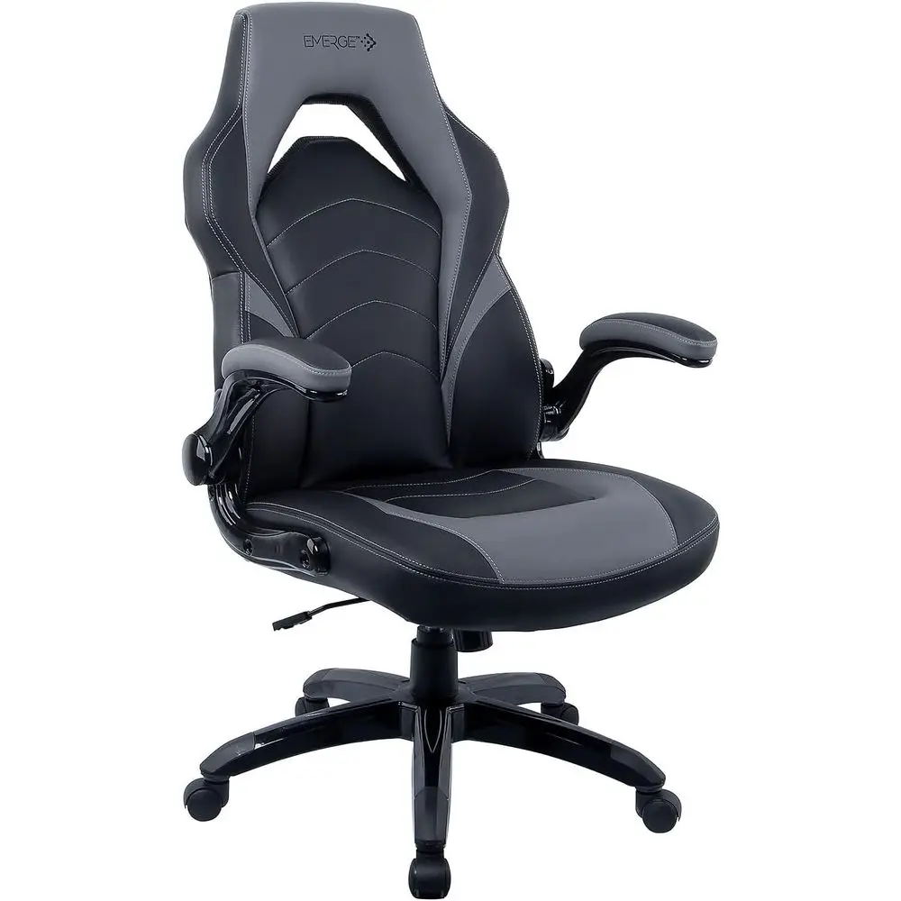 Ergonomic Swivel Chair with Adjustable Height, Black