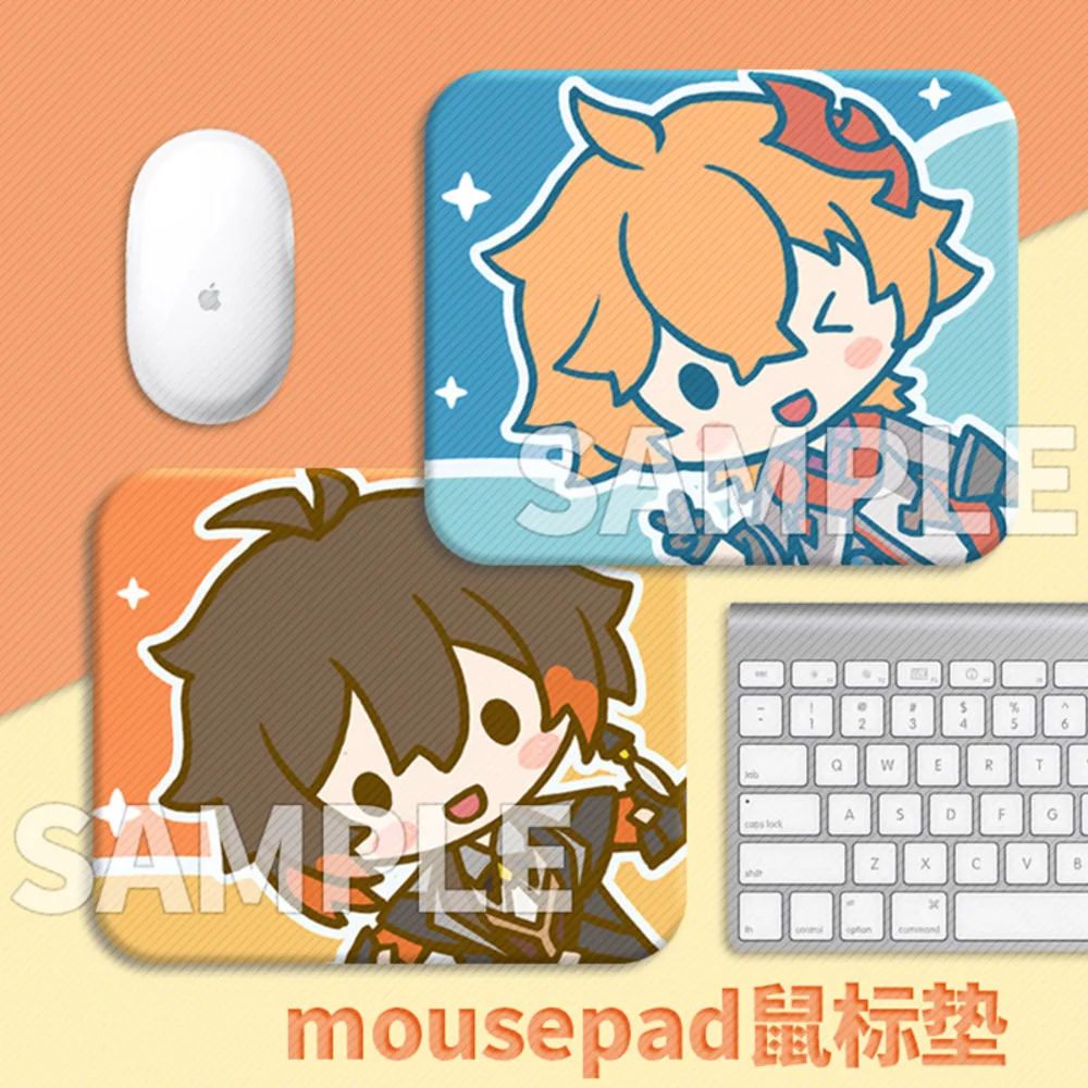 

Anime Genshin Impact Tartaglia Venti Xiao Zhongli Cartoon Mouse Computer Mice Pad Desktop Gaming Mat Playmat Otaku Cosplay