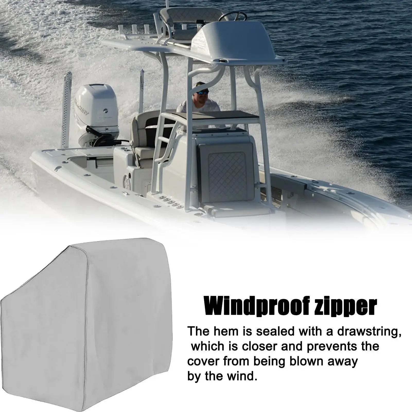 Boat Center Console Cover Polyester Canvas Waterproof 600d Marine Grade Boat Accessories Anti-Uv Keep Dry Boat Accessories