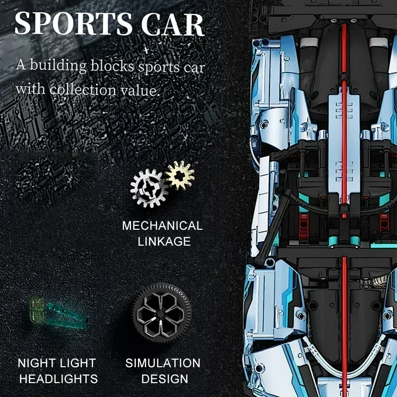 1188 Stuks Technische Expert Beroemde Racing Sport Auto Model Bouwstenen Stad Snelheid Voertuig Kinderen Gift Supercar Bricks MOC Speelgoed