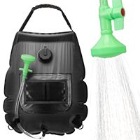 Solar Portable Shower Bag, 5 Gal/20L Solar Heating Outdoor Camping Shower Bag with On-Off Switchable Shower Head&Removable Hose