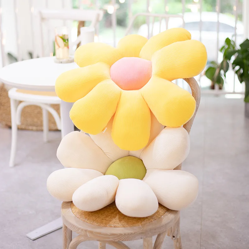 INS Heißer 50/60/80 cm Daisy Plüsch Kissen Unten Baumwolle Blume Pflanzen Geformt Sitzkissen Innen Boden matte Dekor