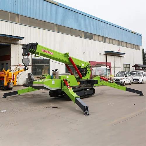 1.2 Ton 3 Ton 8 Ton Spider Crane Telescopic Boom Mini Crawler Mobile Crane For Construction Works