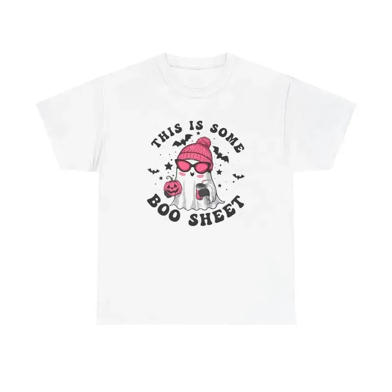 Cute Girl T Shirt Halloween Boo Sheet Ghost Fall