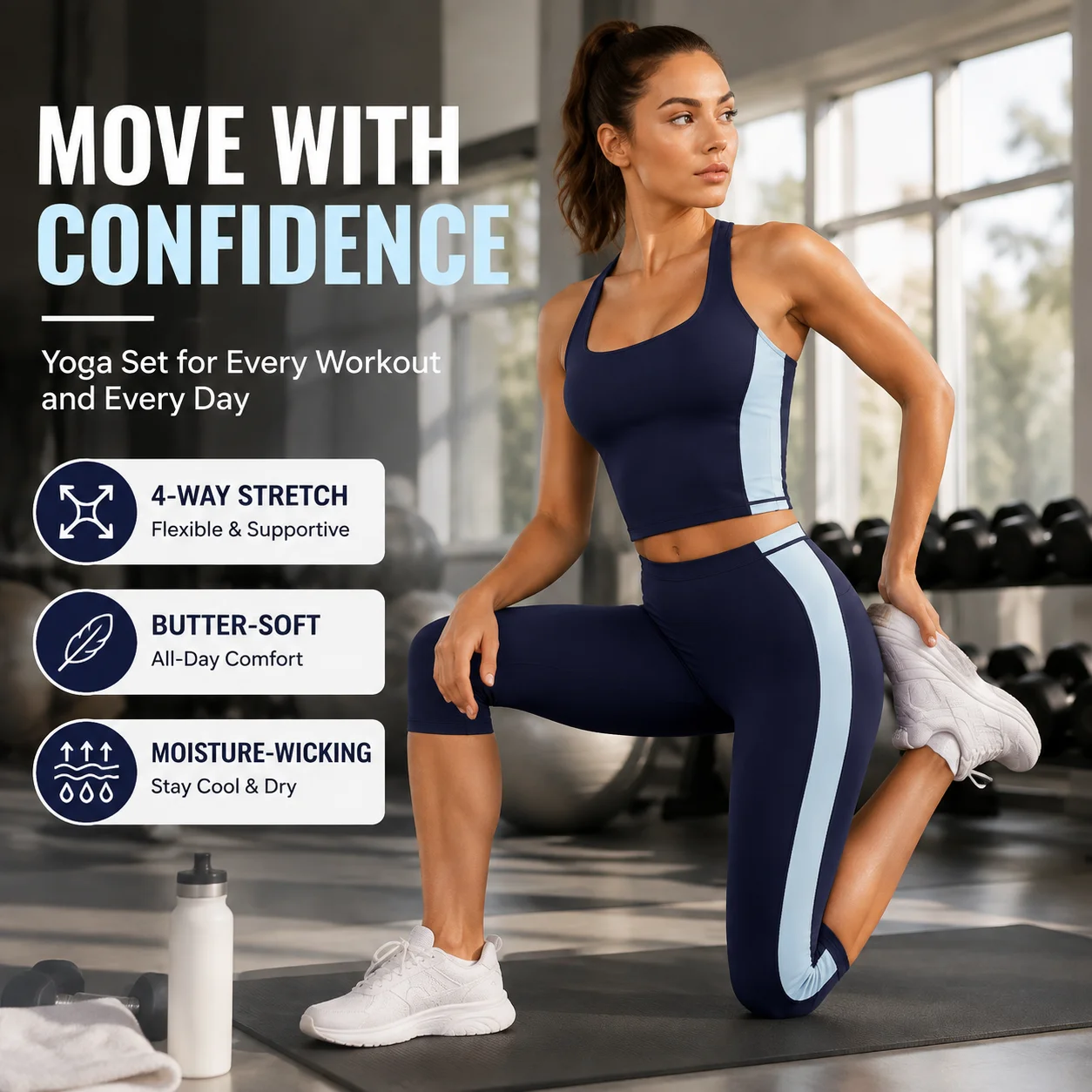 Conjunto de Yoga Feminino: Top - Pilates Yoga Video avaliação e preço
