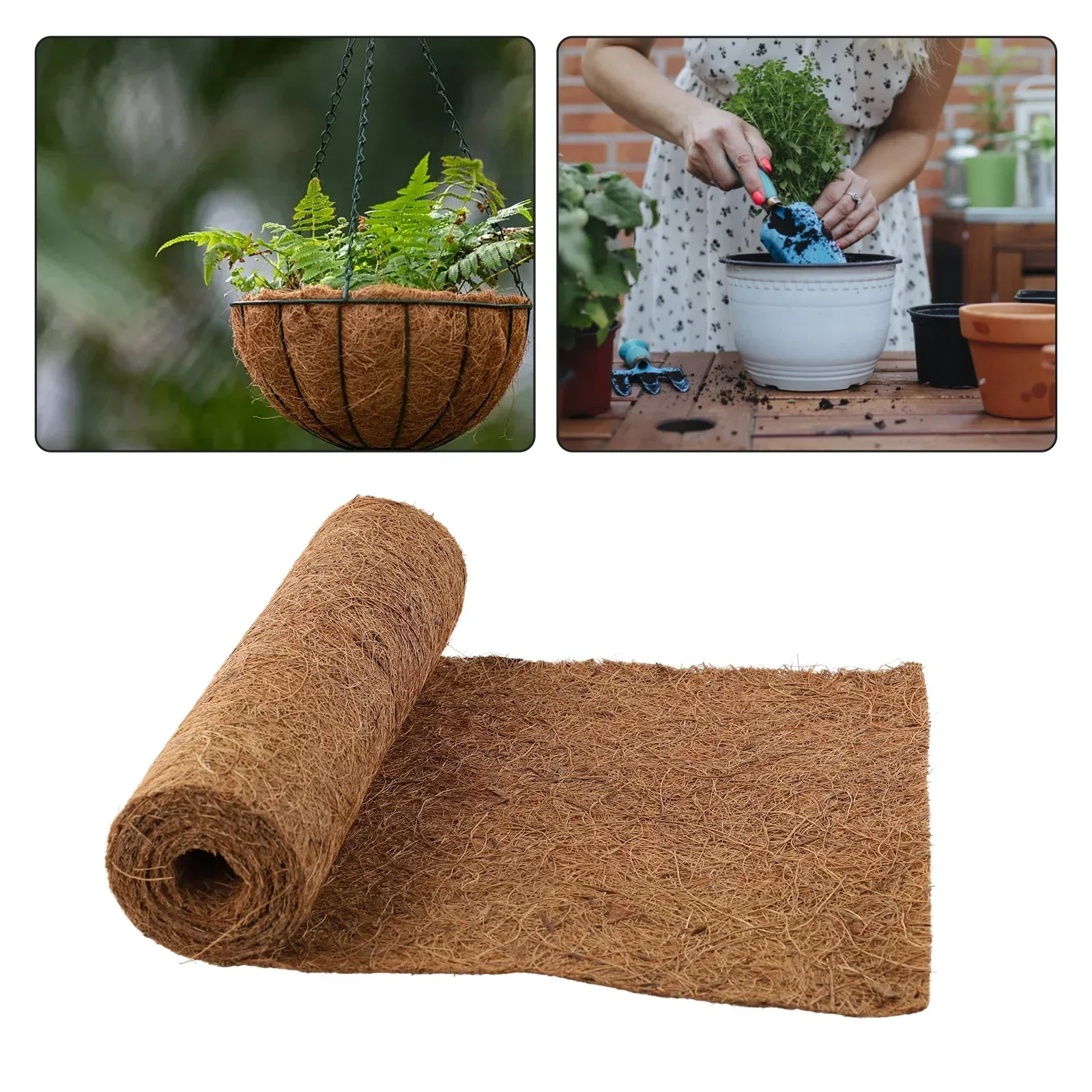 

Plant Fiber Roll Natural Reptile Carpet Mat Reptile Bedding Supplies Insulation Flowerpot Basket Coconut Coir Liner Sheet Coco