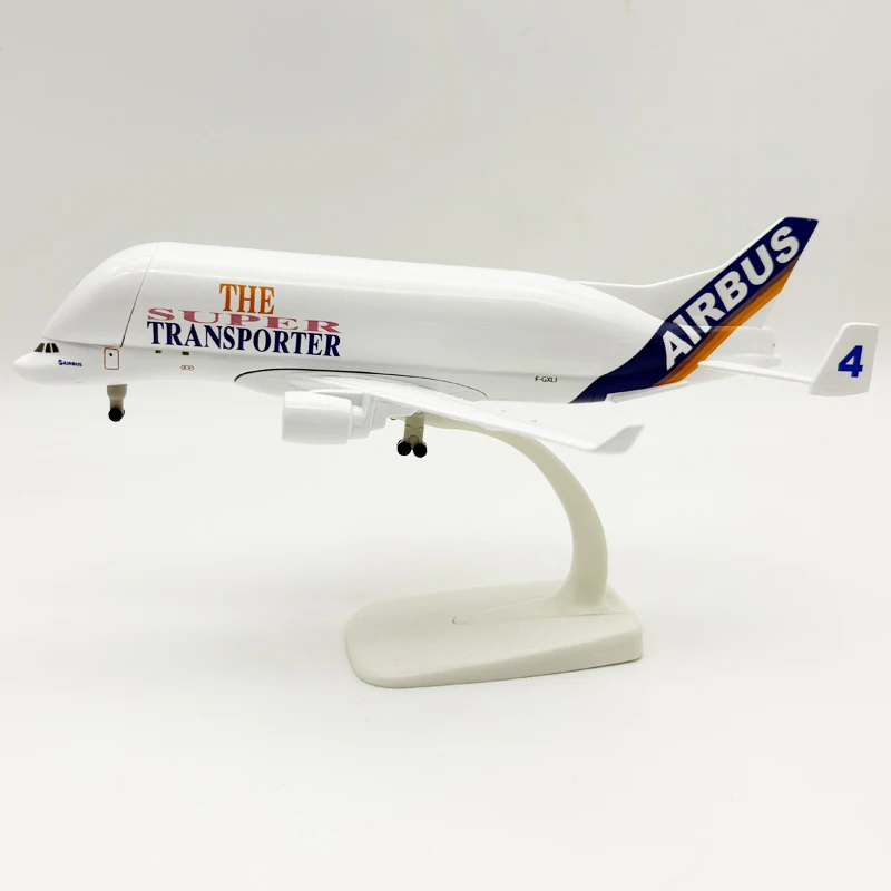 20cm Model Plane A330 Beluga No. 4 Super Transport Aircraft Alloy Material with Landing Gear Detachable Cabin for Aviation Gift