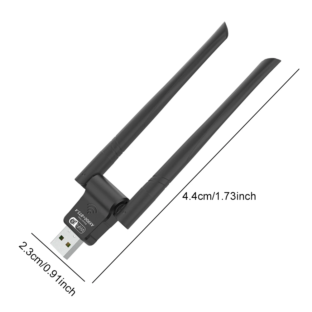 BT5.4 WiFi 6 LAN 카드 듀얼 밴드 2.4G & 5G 외장 네트워크 수신기 송신기 900Mbps 2In1 USB WiFi 어댑터 (가정 및 사무실용)