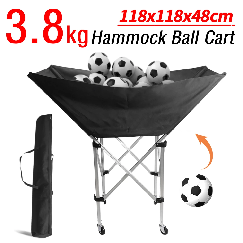 รถเข็นวอลเลย์บอลแบบพับได้พร้อมล้อ รถเข็นเก็บลูกบอลแบบมีล้อ อุปกรณ์ฝึกซ้อมวอลเลย์บอล ที่วางลูกบอลสำหรับลูกบอล