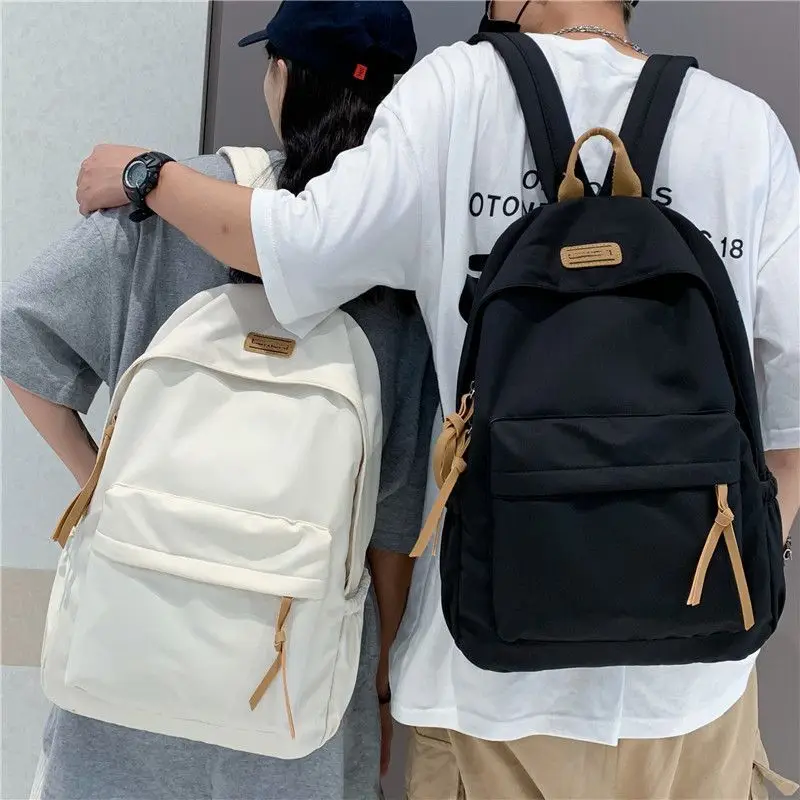 Korean Style High School Backpack for Girls Versatile Middle School Student Bookbag Trendy Teenage Rucksack
