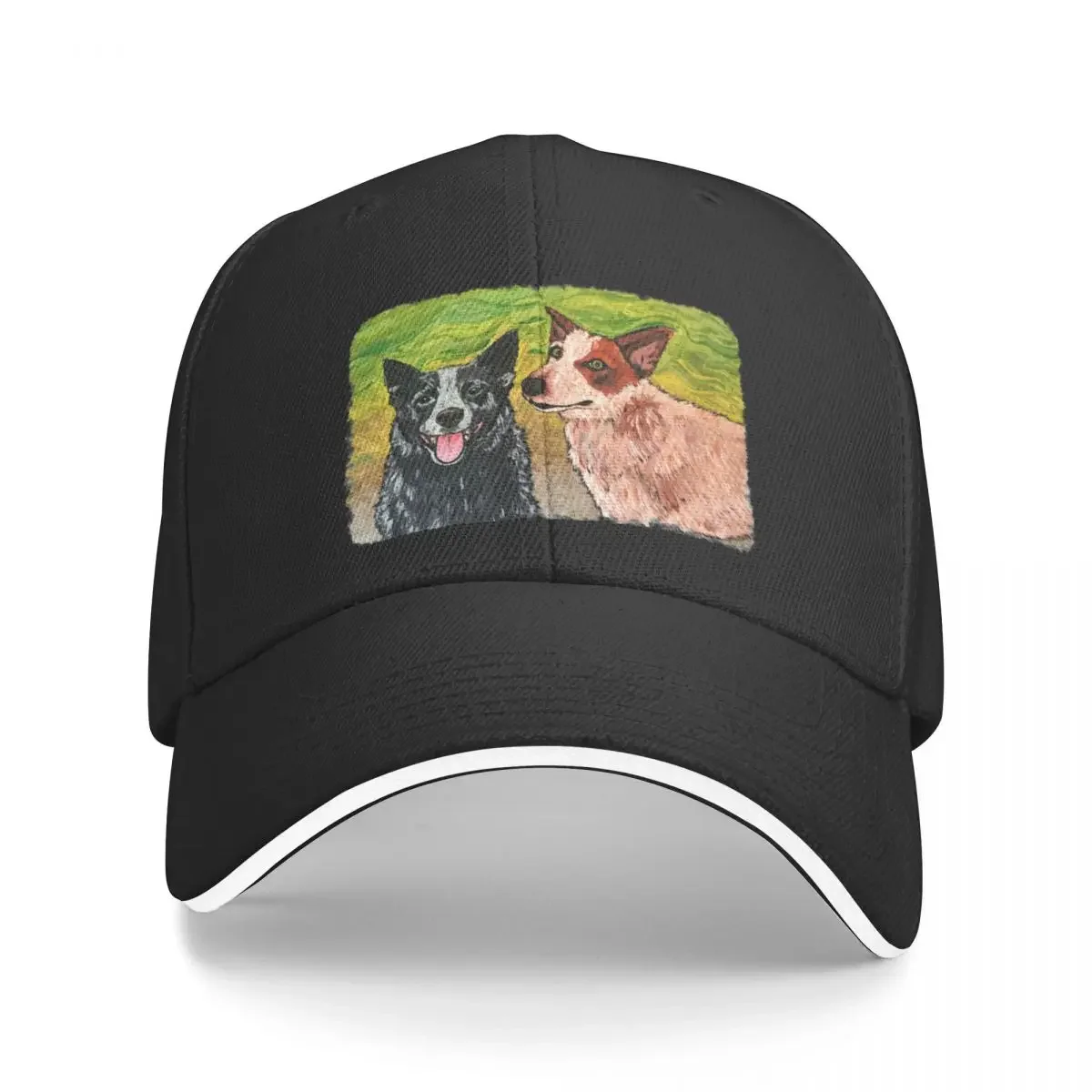 One Heeler, Two Heeler, Red Heeler, Blue Heeler Baseball Cap Fishing cap Hat Man Luxury Golf Hat Man Women Caps Men's