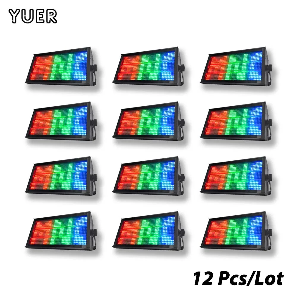 

12 шт. новый светодиодный 260 Вт RGBW 135 + 30 сегментов стробоскоп для бега лошади, эффект букв и цифры, сценическое освещение для Dj Disco Party Club