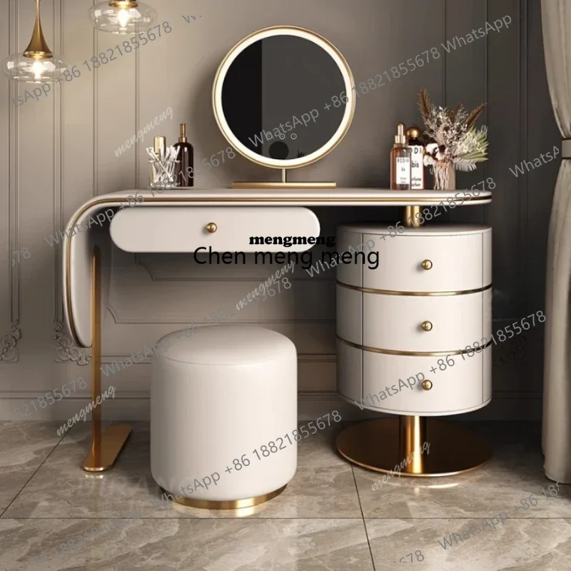 

E8000Women Storage Luxury Dresser Drawer Vanity Makeup Modern Mirrors Dressers Organizer Princess Tocador Maquillaje Furniture H