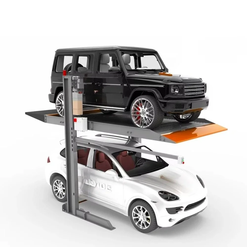 2 column 3200 kg parking garage hydraulic double stacker parking lift