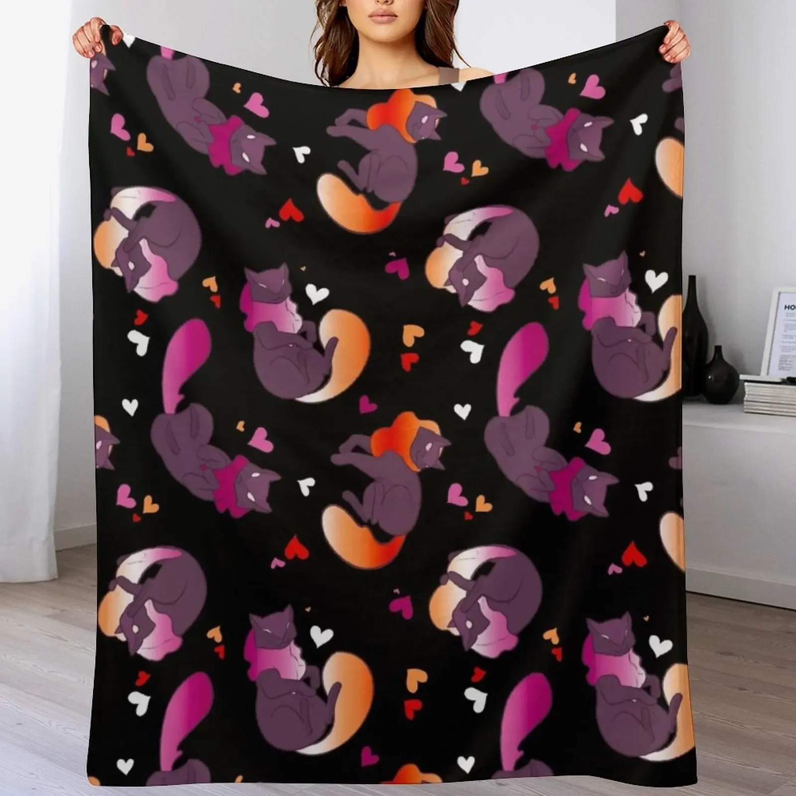 

Lesbian pride melog Throw Blanket valentine gift ideas christmas decoration Kid'S Cute Blankets