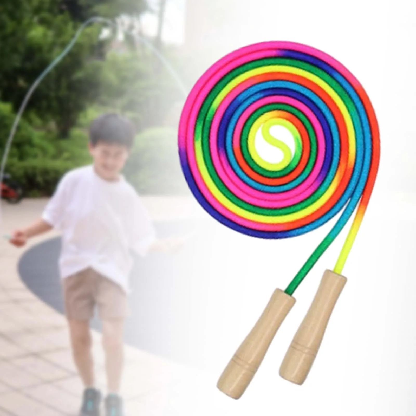 Jump Rope Portable 9.2ft Children Develop Skipping Rope for Home Gym Endurance Training Party Game Exercise Indoor Outdoor