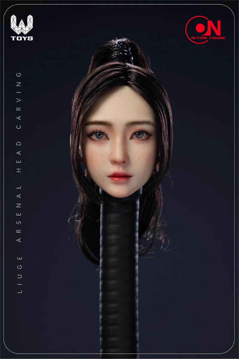 1/6 Xiaoru أنثى المنقولة عيون رئيس نحت الثقيلة/الخفيفة ماكياج نموذج صالح 12 ''أنثى الجندي عمل الشكل دمى الجسم #6