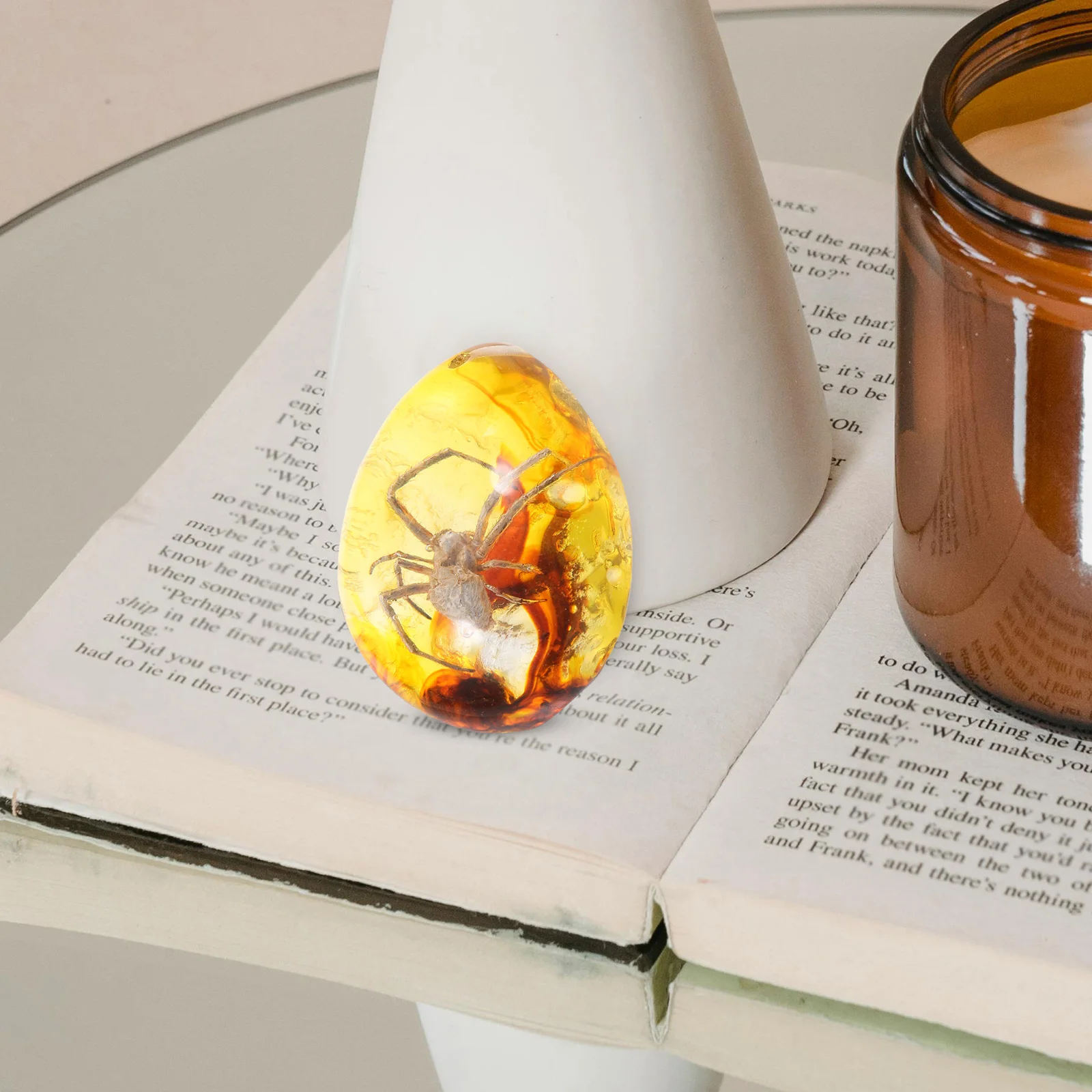 

Amber Insect Pendant Resin Spider Charm Decorative Craft Teaching Equipment Ornament Specimen Resin Amber Pendant Spider