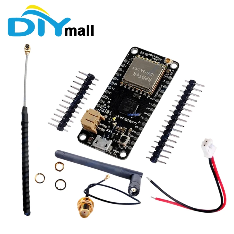 5PCS DIYmall LoRa32u4 II Development Board SX1276 868MHz/915MHz ATmega32u4 LiPo HPD13 with Antenna for LoRaWAN IoT Arduino
