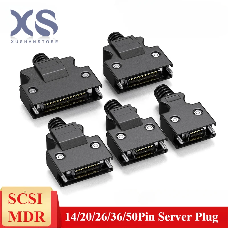 All-gold DB14 DB20 DB26 DB36 DB50 SCSI Driver Male Plug SCSI 14Pin 20Pin 26Pin 36Pin 50Pin MDR Servo Welding Wire Plug Connector