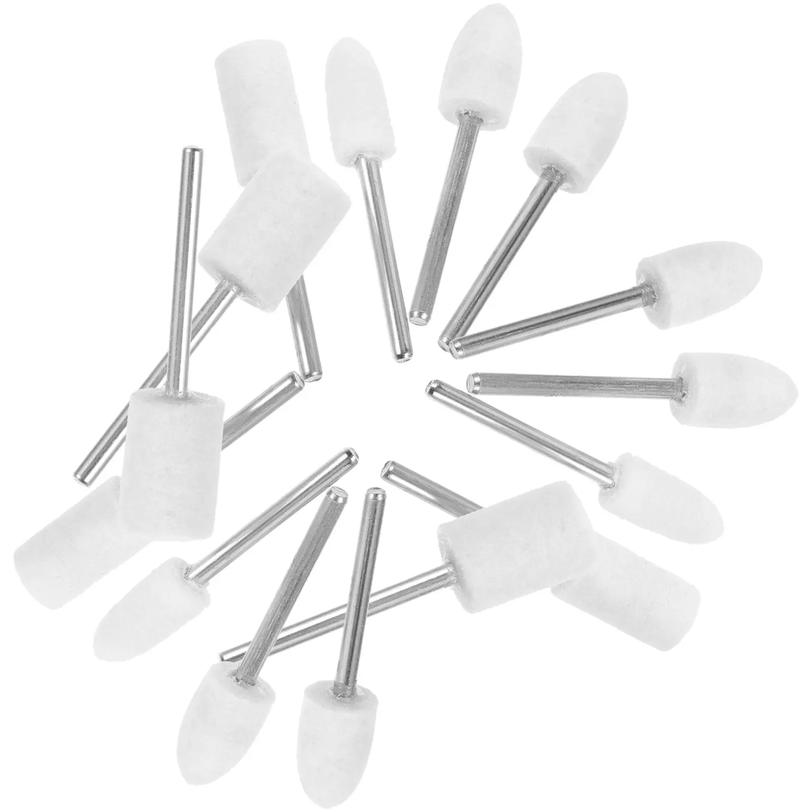 25Pcs Wool Felt Grinding Heads Polishing Bits Buffing Wheels Nails Jewelry Watch Polishing Kit Jewelry Polish Watch Polish