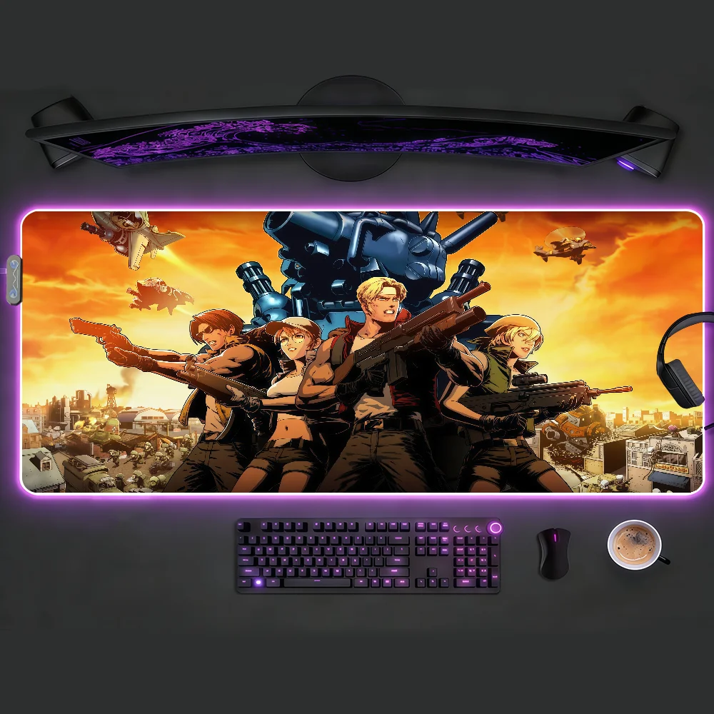 

Коврик для мыши M-Metal S-SlugS с RGB-подсветкой, нескользящий, резиновый, для геймеров, большой XXL, для компьютера и офиса, для клавиатуры